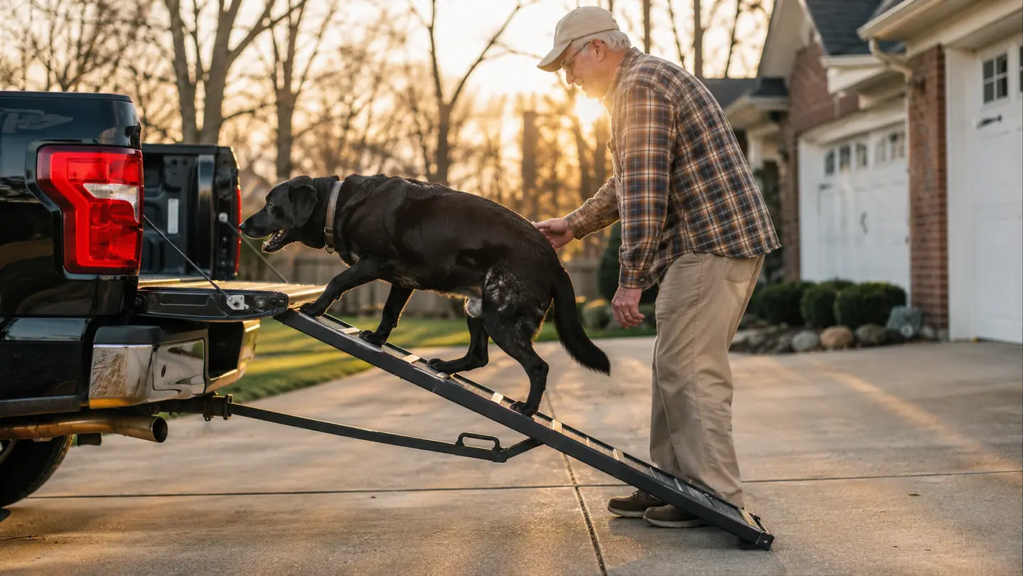 The Day My Senior Dog Walked Up the Ramp on His Own